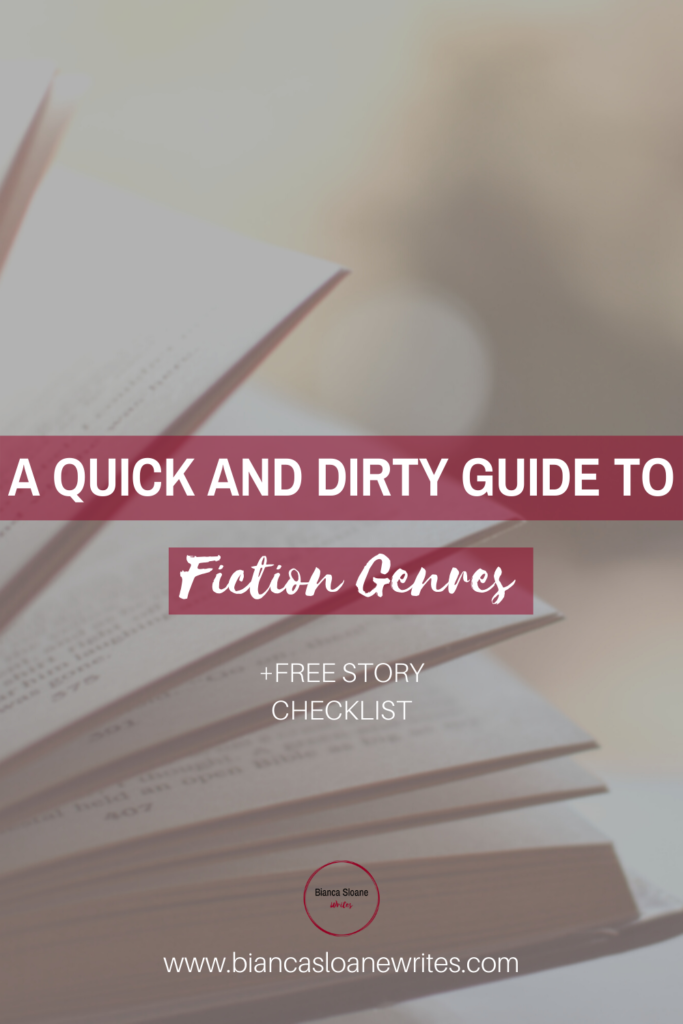Bianca Sloane Writes - A Quick and Dirty Guide to Fiction Genres